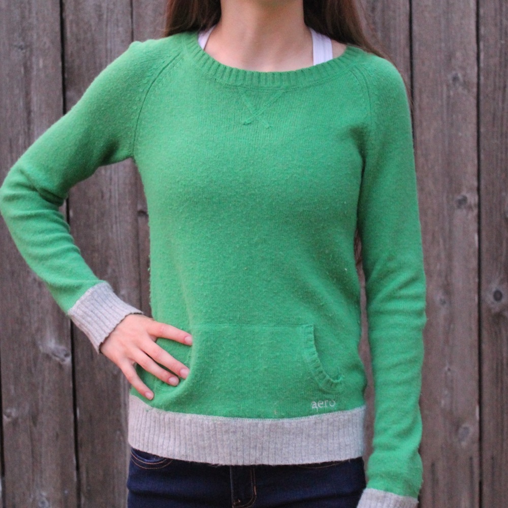 Aéropostale Green Sweater - Size xs